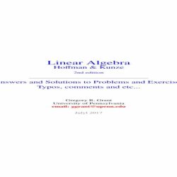 Hoffman kunze linear algebra pdf